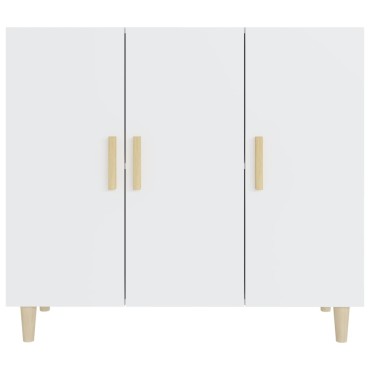 vidaXL Μπουφές Λευκός 90x34x80cm από Επεξεργασμένο Ξύλο 1 τεμ.