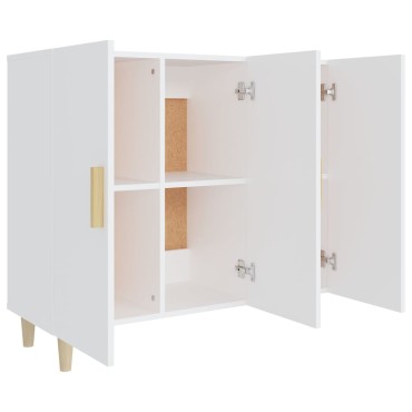 vidaXL Μπουφές Λευκός 90x34x80cm από Επεξεργασμένο Ξύλο 1 τεμ.