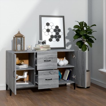 vidaXL Μπουφές Γκρι Sonoma 100x36x60cm από Επεξεργασμένο Ξύλο 1 τεμ.