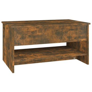 vidaXL Τραπεζάκι Σαλονιού Καπνιστή Δρυς 80x50x40cm Επεξεργασμ. Ξύλο 1 τεμ.