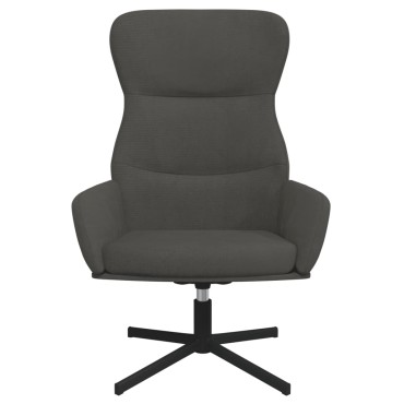 vidaXL Πολυθρόνα Relax Σκούρο Γκρι Βελούδινη 70x77x94cm 1 τεμ.