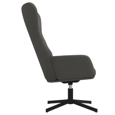 vidaXL Πολυθρόνα Relax Σκούρο Γκρι Βελούδινη 70x77x94cm 1 τεμ.