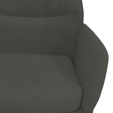 vidaXL Πολυθρόνα Relax Σκούρο Γκρι Βελούδινη 70x77x94cm 1 τεμ.