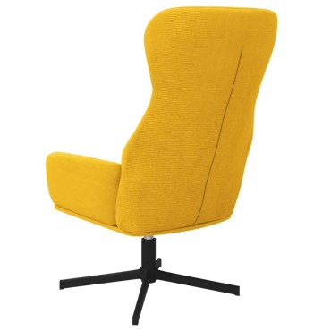vidaXL Πολυθρόνα Relax Κίτρινο Μουσταρδί Βελούδινη 70x77x94cm 1 τεμ.
