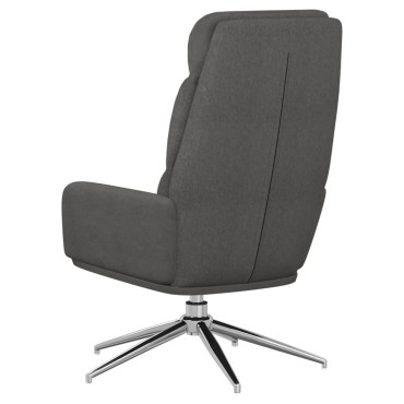 vidaXL Πολυθρόνα Relax Σκούρο Γκρι Υφασμάτινη 70x77x98cm 1 τεμ.