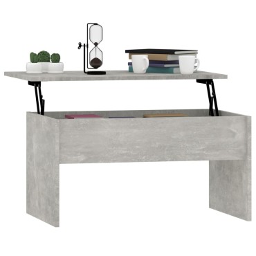 vidaXL Τραπεζάκι Σαλονιού Γκρι Σκυρ. 80x50,5x41,5cm Επεξεργ. Ξύλο 1 τεμ.