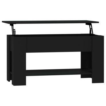 vidaXL Τραπεζάκι Σαλονιού Μαύρο 102x49x42cm από Επεξεργασμένο Ξύλο 1 τεμ.