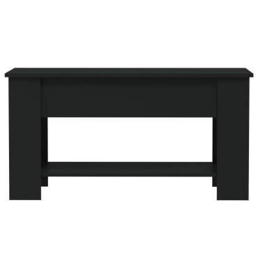 vidaXL Τραπεζάκι Σαλονιού Μαύρο 102x49x42cm από Επεξεργασμένο Ξύλο 1 τεμ.