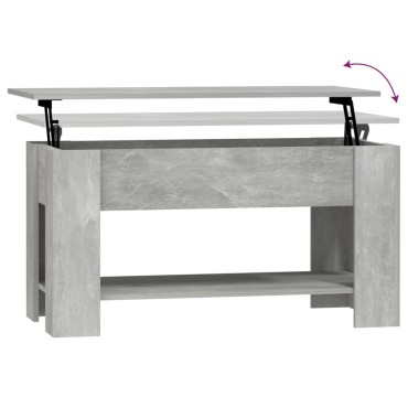 vidaXL Τραπεζάκι Σαλονιού Γκρι Σκυρ. 101x49x52cm Επεξεργασμένο Ξύλο 1 τεμ.