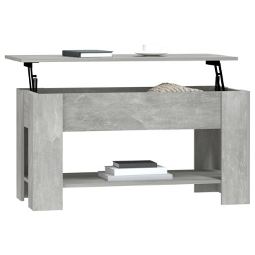 vidaXL Τραπεζάκι Σαλονιού Γκρι Σκυρ. 101x49x52cm Επεξεργασμένο Ξύλο 1 τεμ.