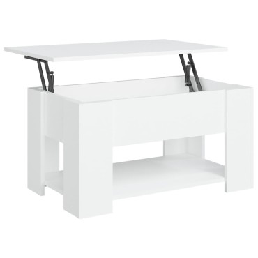 vidaXL Τραπεζάκι Σαλονιού Λευκό 79x49x41cm Επεξεργασμένο Ξύλο 1 τεμ.