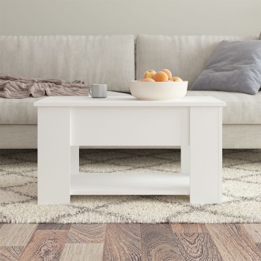 vidaXL Τραπεζάκι Σαλονιού Λευκό 79x49x41cm Επεξεργασμένο Ξύλο 1 τεμ.