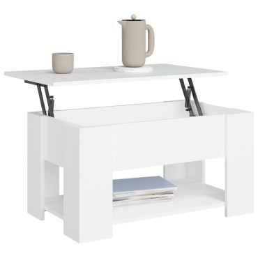 vidaXL Τραπεζάκι Σαλονιού Λευκό 79x49x41cm Επεξεργασμένο Ξύλο 1 τεμ.