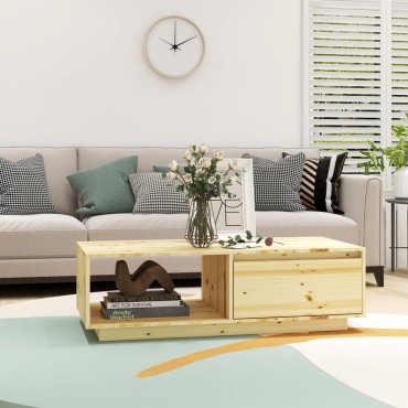vidaXL Τραπεζάκι Σαλονιού 110x50x33,5cm από Μασίφ Ξύλο Ελάτης 1 τεμ.