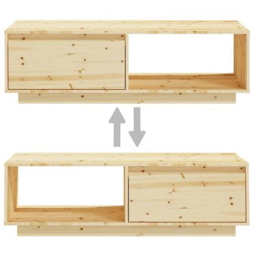 vidaXL Τραπεζάκι Σαλονιού 110x50x33,5cm από Μασίφ Ξύλο Ελάτης 1 τεμ.