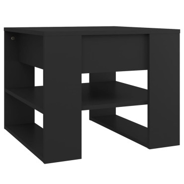 vidaXL Τραπεζάκι Σαλονιού Μαύρο 55,5x55x45cm από Επεξεργασμένο Ξύλο 1 τεμ.