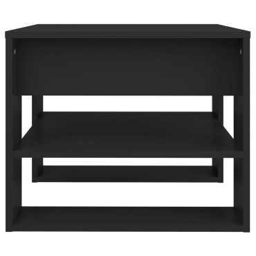 vidaXL Τραπεζάκι Σαλονιού Μαύρο 55,5x55x45cm από Επεξεργασμένο Ξύλο 1 τεμ.