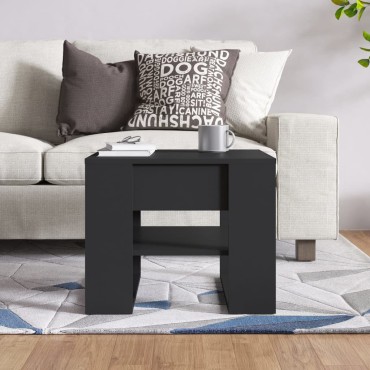 vidaXL Τραπεζάκι Σαλονιού Μαύρο 55,5x55x45cm από Επεξεργασμένο Ξύλο 1 τεμ.