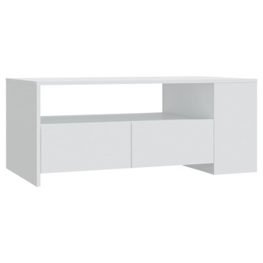 vidaXL Τραπεζάκι Σαλονιού Λευκό 102x55x42cm από Επεξεργ. Ξύλο 1 τεμ.