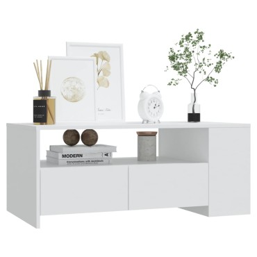 vidaXL Τραπεζάκι Σαλονιού Λευκό 102x55x42cm από Επεξεργ. Ξύλο 1 τεμ.