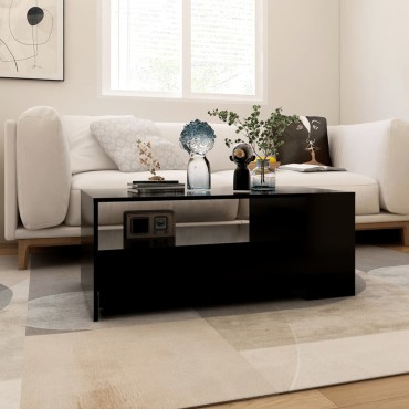 vidaXL Τραπεζάκι Σαλονιού Μαύρο 102x55x42cm από Επεξεργ. Ξύλο 1 τεμ.