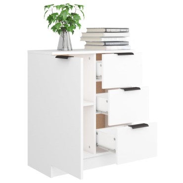 vidaXL Συρταριέρα Λευκή 60x30x70cm από Επεξεργασμένο Ξύλο 1 τεμ.
