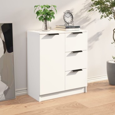 vidaXL Συρταριέρα Λευκή 60x30x70cm από Επεξεργασμένο Ξύλο 1 τεμ.