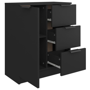 vidaXL Ντουλάπι Μαύρο 60x30x70cm από Επεξεργασμένο Ξύλο 1 τεμ.