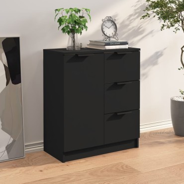 vidaXL Ντουλάπι Μαύρο 60x30x70cm από Επεξεργασμένο Ξύλο 1 τεμ.