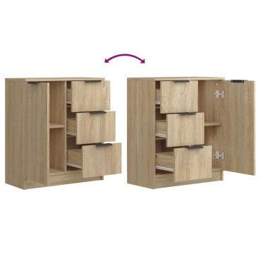 vidaXL Συρταριέρα Sonoma Δρυς 60x30x70cm από Επεξεργασμένο Ξύλο 1 τεμ.