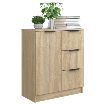 vidaXL Συρταριέρα Sonoma Δρυς 60x30x70cm από Επεξεργασμένο Ξύλο 1 τεμ.