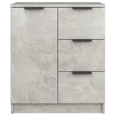 vidaXL Συρταριέρα Γκρι Σκυροδέματος 60x30x70cm Επεξεργασμένο Ξύλο 1 τεμ.