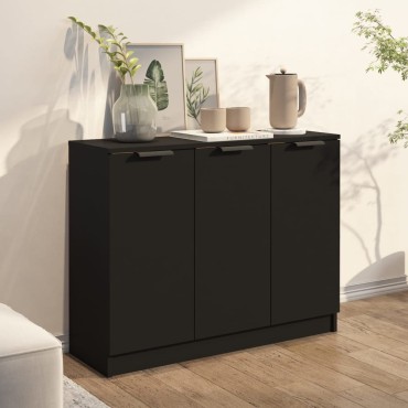 vidaXL Ντουλάπι Μαύρο 90,5x30x70cm από Επεξεργασμένο Ξύλο 1 τεμ.