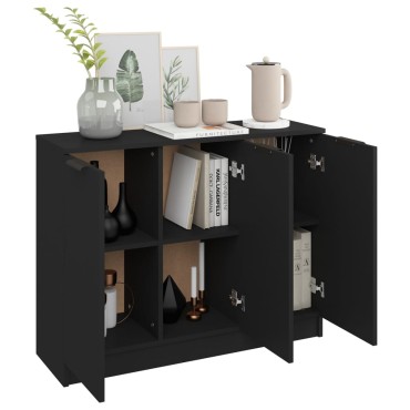 vidaXL Ντουλάπι Μαύρο 90,5x30x70cm από Επεξεργασμένο Ξύλο 1 τεμ.