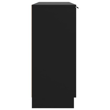 vidaXL Ντουλάπι Μαύρο 90,5x30x70cm από Επεξεργασμένο Ξύλο 1 τεμ.