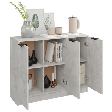 vidaXL Ντουλάπι Γκρι Σκυροδέματος 90,5x30x70cm Επεξεργασμένο Ξύλο 1 τεμ.