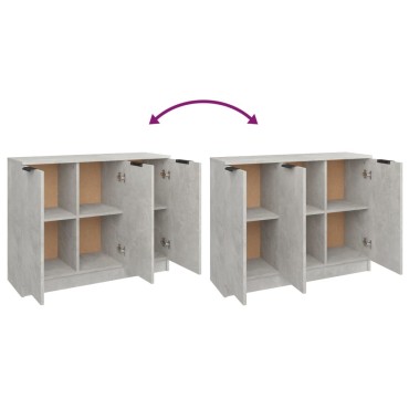 vidaXL Ντουλάπι Γκρι Σκυροδέματος 90,5x30x70cm Επεξεργασμένο Ξύλο 1 τεμ.