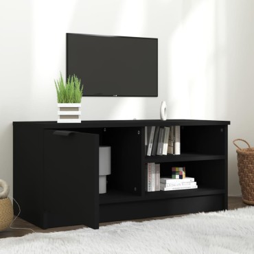 vidaXL Έπιπλο Τηλεόρασης Μαύρο 80x35x36,5cm Επεξεργασμένο Ξύλο