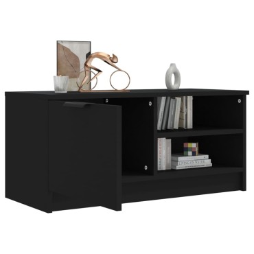 vidaXL Έπιπλο Τηλεόρασης Μαύρο 80x35x36,5cm Επεξεργασμένο Ξύλο
