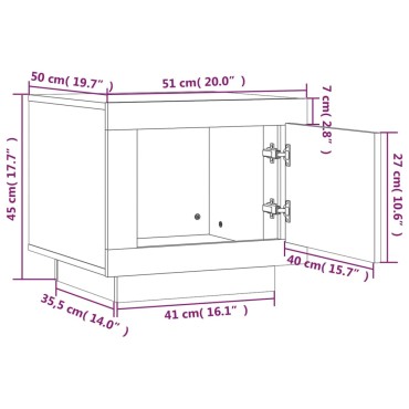 vidaXL Τραπεζάκι Σαλονιού Sonoma Δρυς 51x50x45cm Επεξεργασμένο Ξύλο 1 τεμ.