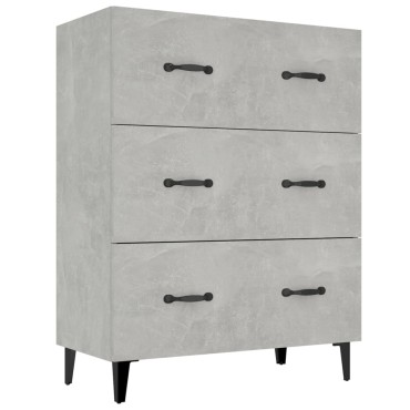 vidaXL Ντουλάπι Γκρι Σκυροδέματος 69,5x34x90cm Επεξεργασμένο Ξύλο 1 τεμ.