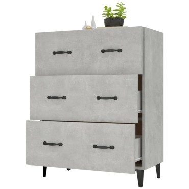 vidaXL Ντουλάπι Γκρι Σκυροδέματος 69,5x34x90cm Επεξεργασμένο Ξύλο 1 τεμ.