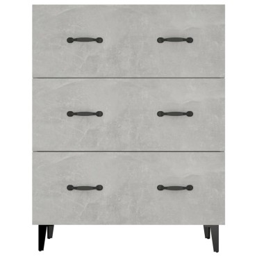 vidaXL Ντουλάπι Γκρι Σκυροδέματος 69,5x34x90cm Επεξεργασμένο Ξύλο 1 τεμ.