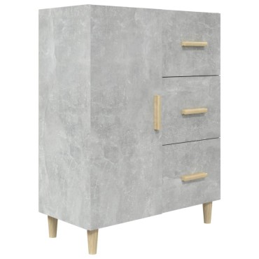 vidaXL Ντουλάπι Γκρι Σκυροδέματος 69,5x34x90cm Επεξεργασμένο Ξύλο 1 τεμ.
