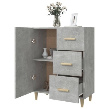 vidaXL Ντουλάπι Γκρι Σκυροδέματος 69,5x34x90cm Επεξεργασμένο Ξύλο 1 τεμ.