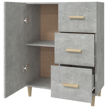 vidaXL Ντουλάπι Γκρι Σκυροδέματος 69,5x34x90cm Επεξεργασμένο Ξύλο 1 τεμ.