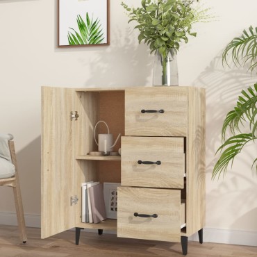vidaXL Ντουλάπι Sonoma Δρυς 69,5x34x90cm από Επεξεργασμένο Ξύλο 1 τεμ.