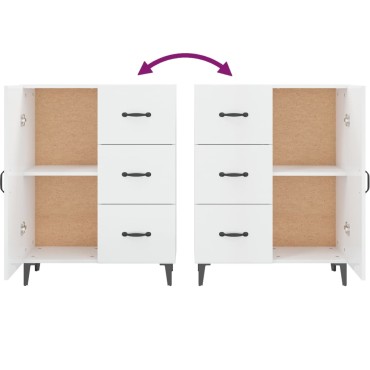 vidaXL Ντουλάπι Γυαλιστερό Λευκό 69,5x34x90cm Επεξεργασμένο Ξύλο 1 τεμ.