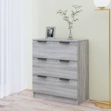vidaXL Ντουλάπι Γκρι Sonoma 60x30x70cm από Επεξεργασμένο Ξύλο 1 τεμ.