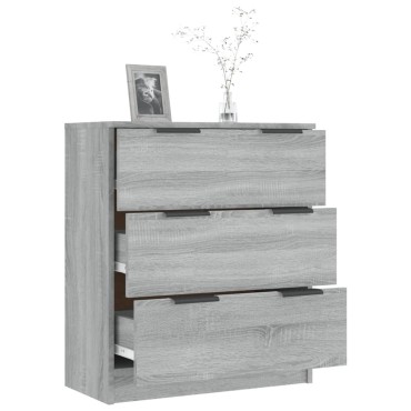 vidaXL Ντουλάπι Γκρι Sonoma 60x30x70cm από Επεξεργασμένο Ξύλο 1 τεμ.